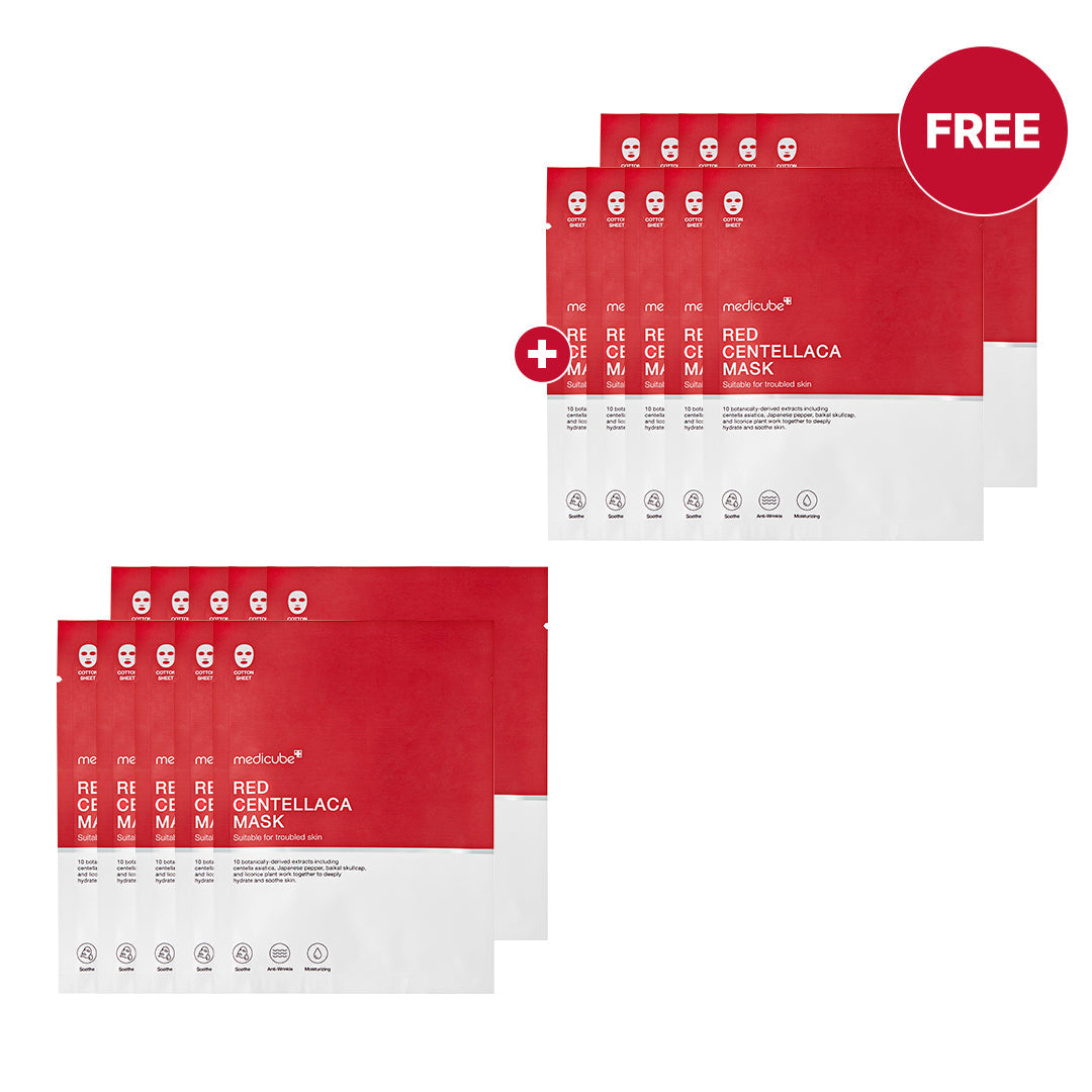 Red Centellaca Mask — 10+10 MASKS